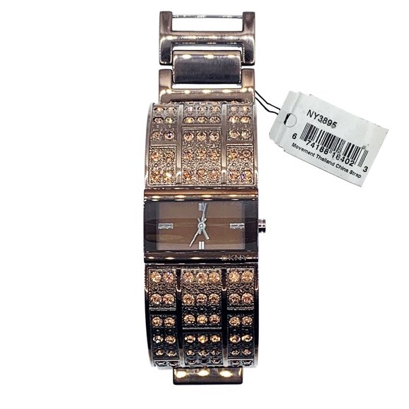 DKNY Ladies Clasp Bracelet Crystal Copper Watch main image 4